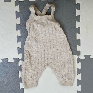 Pattern-knit Overalls
